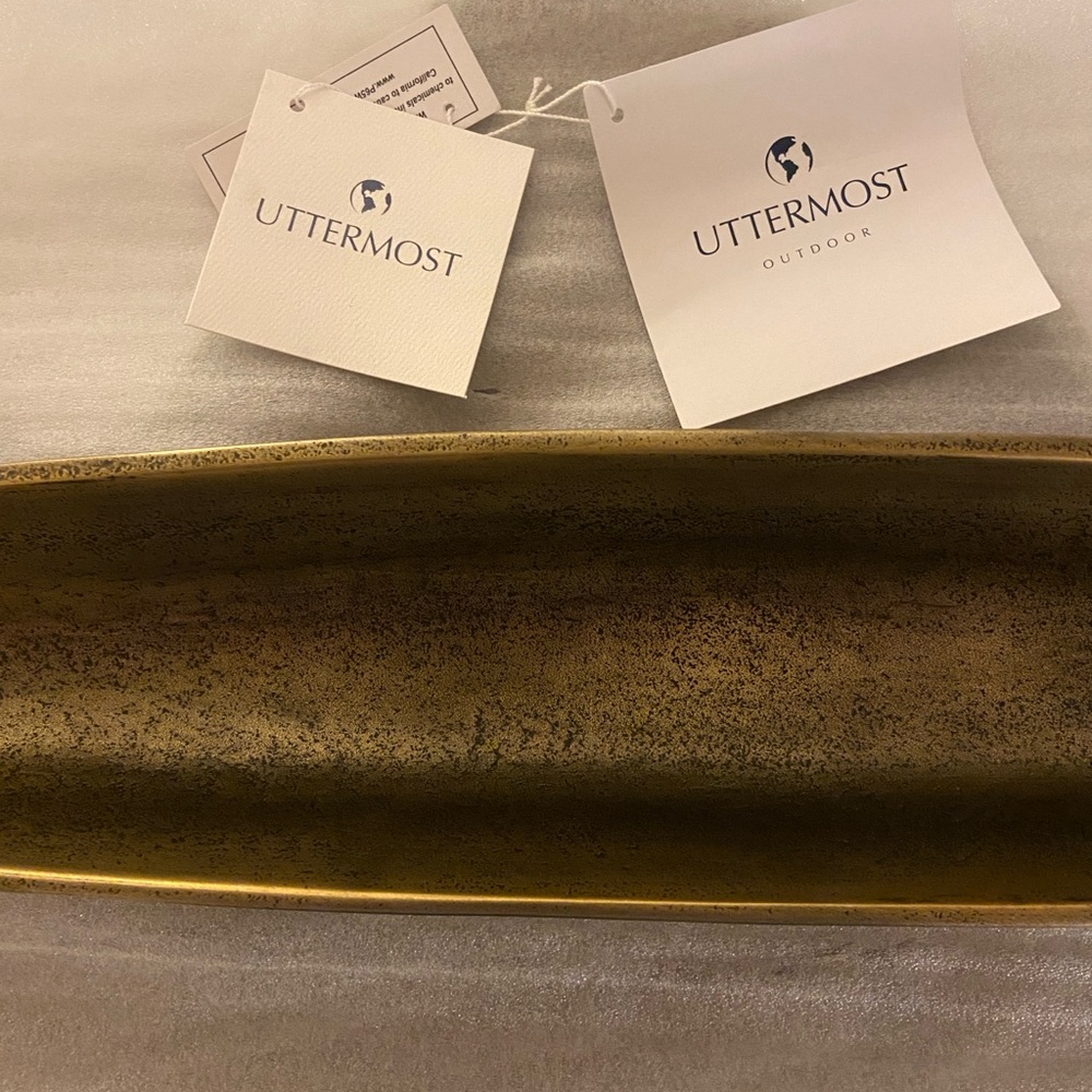 Uttermost River Run Antique Brass Bowl - Picture 4 of 5